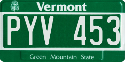VT license plate PYV453
