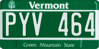 VT license plate PYV464