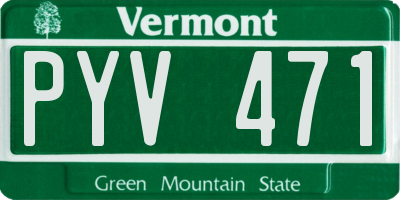 VT license plate PYV471
