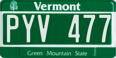 VT license plate PYV477