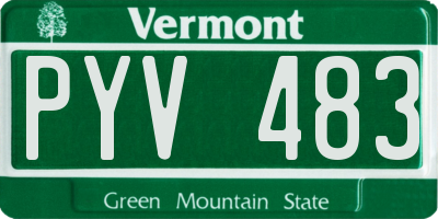 VT license plate PYV483