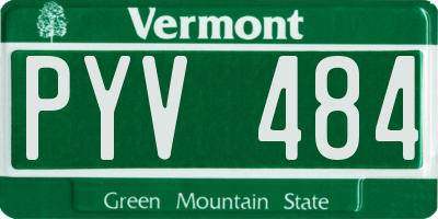 VT license plate PYV484