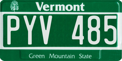 VT license plate PYV485