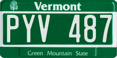 VT license plate PYV487