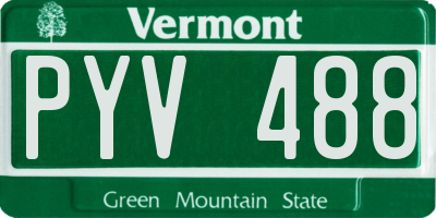 VT license plate PYV488