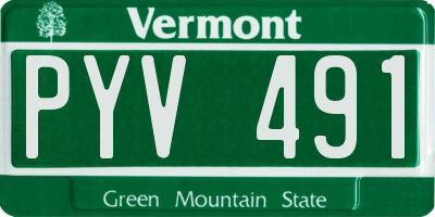 VT license plate PYV491