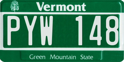 VT license plate PYW148