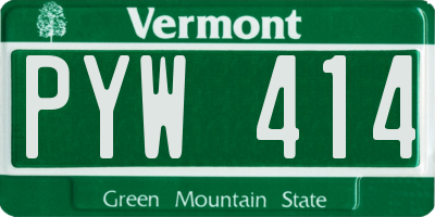 VT license plate PYW414
