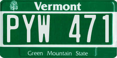 VT license plate PYW471