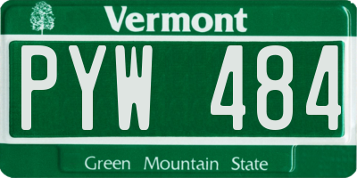 VT license plate PYW484
