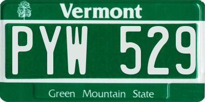 VT license plate PYW529