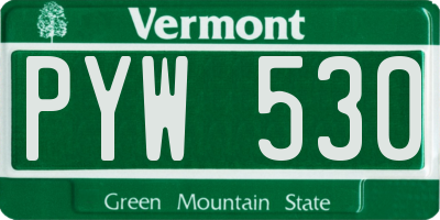 VT license plate PYW530