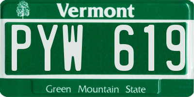 VT license plate PYW619