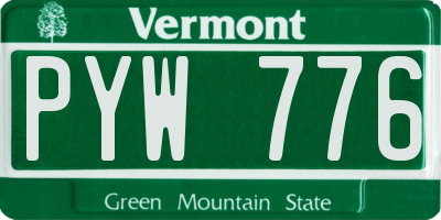 VT license plate PYW776