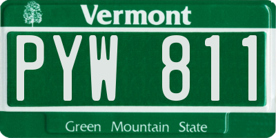 VT license plate PYW811