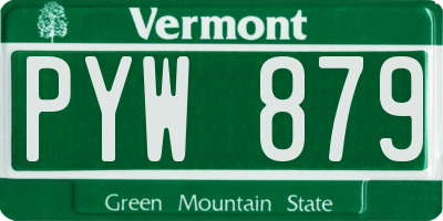 VT license plate PYW879