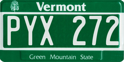 VT license plate PYX272