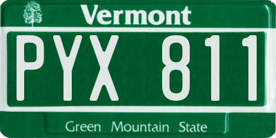 VT license plate PYX811