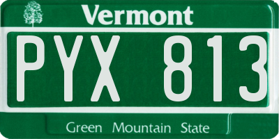 VT license plate PYX813