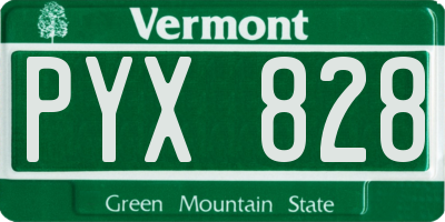 VT license plate PYX828