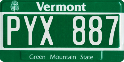 VT license plate PYX887