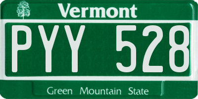 VT license plate PYY528