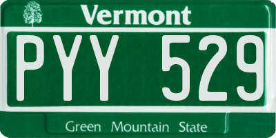 VT license plate PYY529