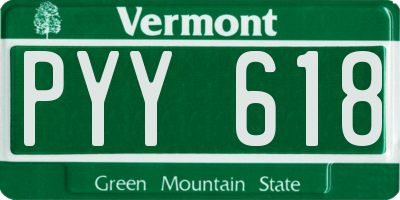 VT license plate PYY618