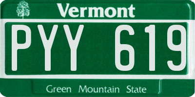 VT license plate PYY619
