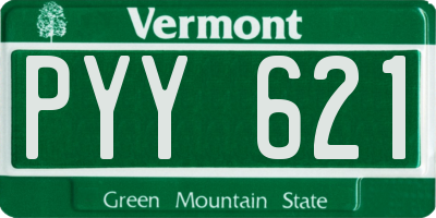 VT license plate PYY621