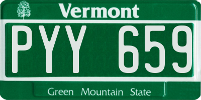 VT license plate PYY659