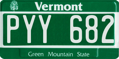 VT license plate PYY682