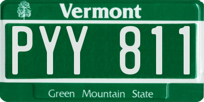 VT license plate PYY811