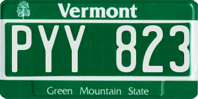 VT license plate PYY823
