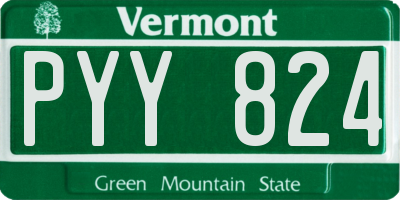 VT license plate PYY824
