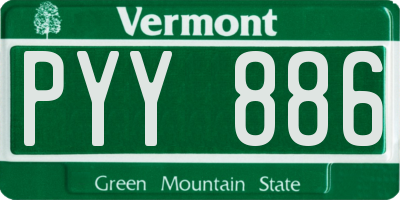 VT license plate PYY886