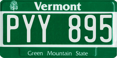 VT license plate PYY895