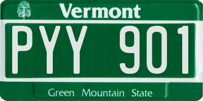 VT license plate PYY901