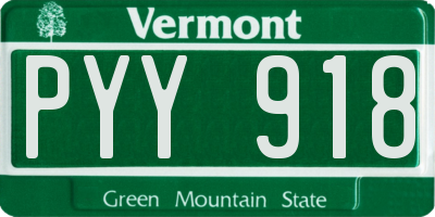 VT license plate PYY918