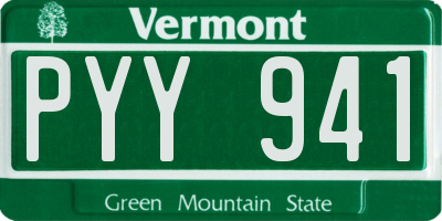 VT license plate PYY941