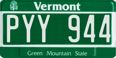 VT license plate PYY944
