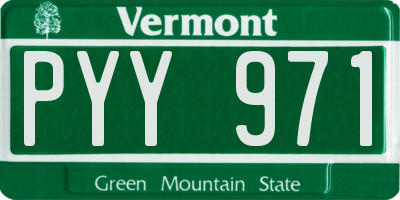 VT license plate PYY971