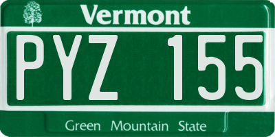 VT license plate PYZ155