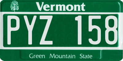 VT license plate PYZ158
