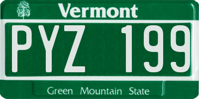 VT license plate PYZ199