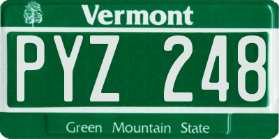 VT license plate PYZ248