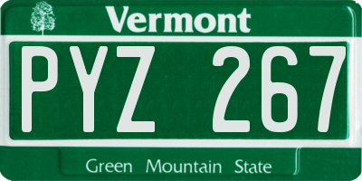 VT license plate PYZ267