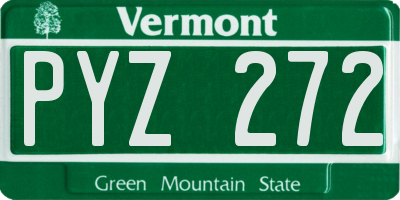 VT license plate PYZ272