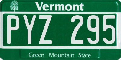 VT license plate PYZ295
