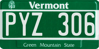 VT license plate PYZ306